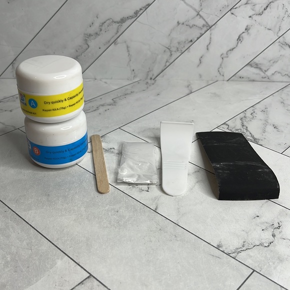 NWT Tub Tile and Shower Repair Kit for Tubs 150G White Borui Fiberglass Repair - Picture 2 of 6
